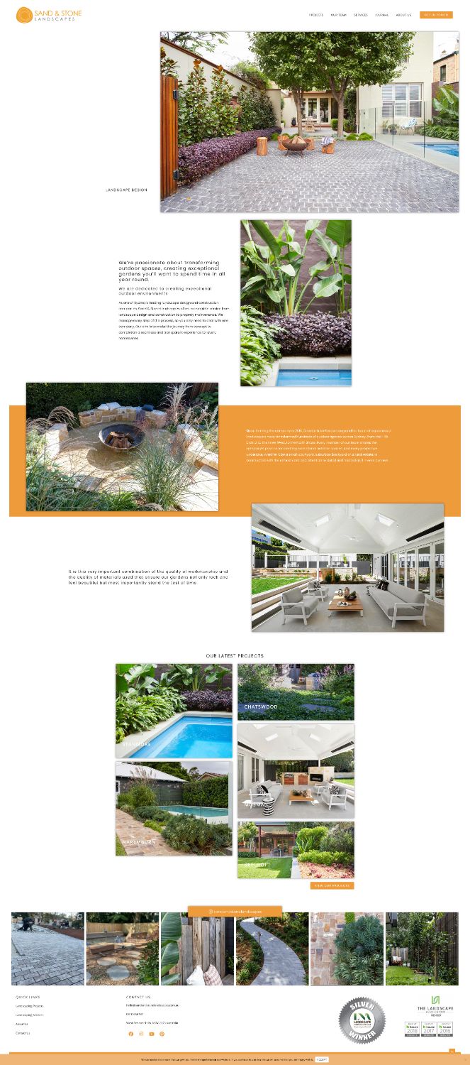 web design sydney landscaping garden sand stone