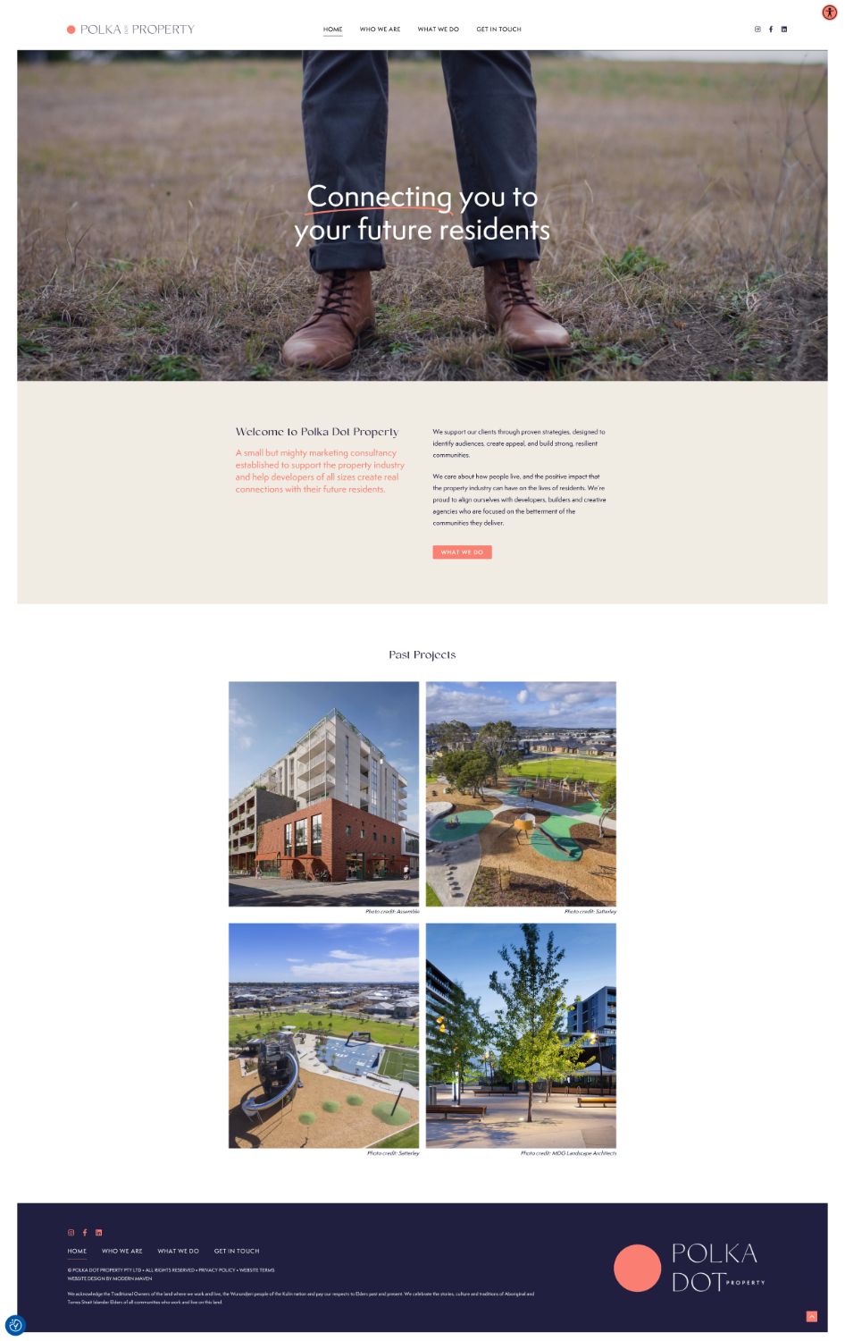 web design polka dot property marketing