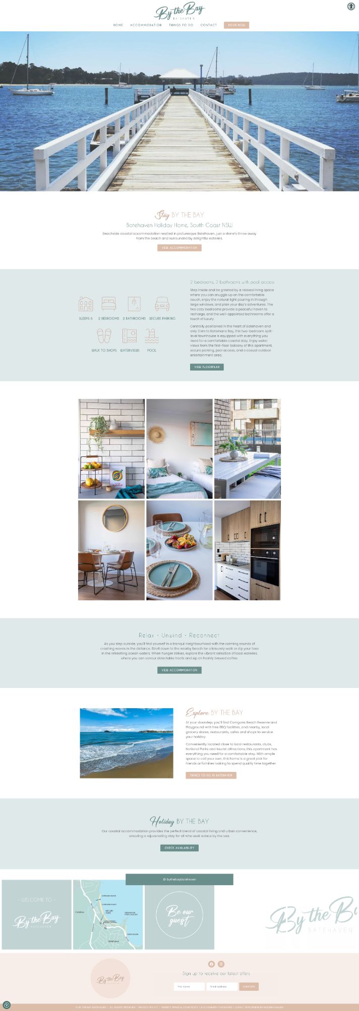 website design by the bay batehaven holiday home airbnb